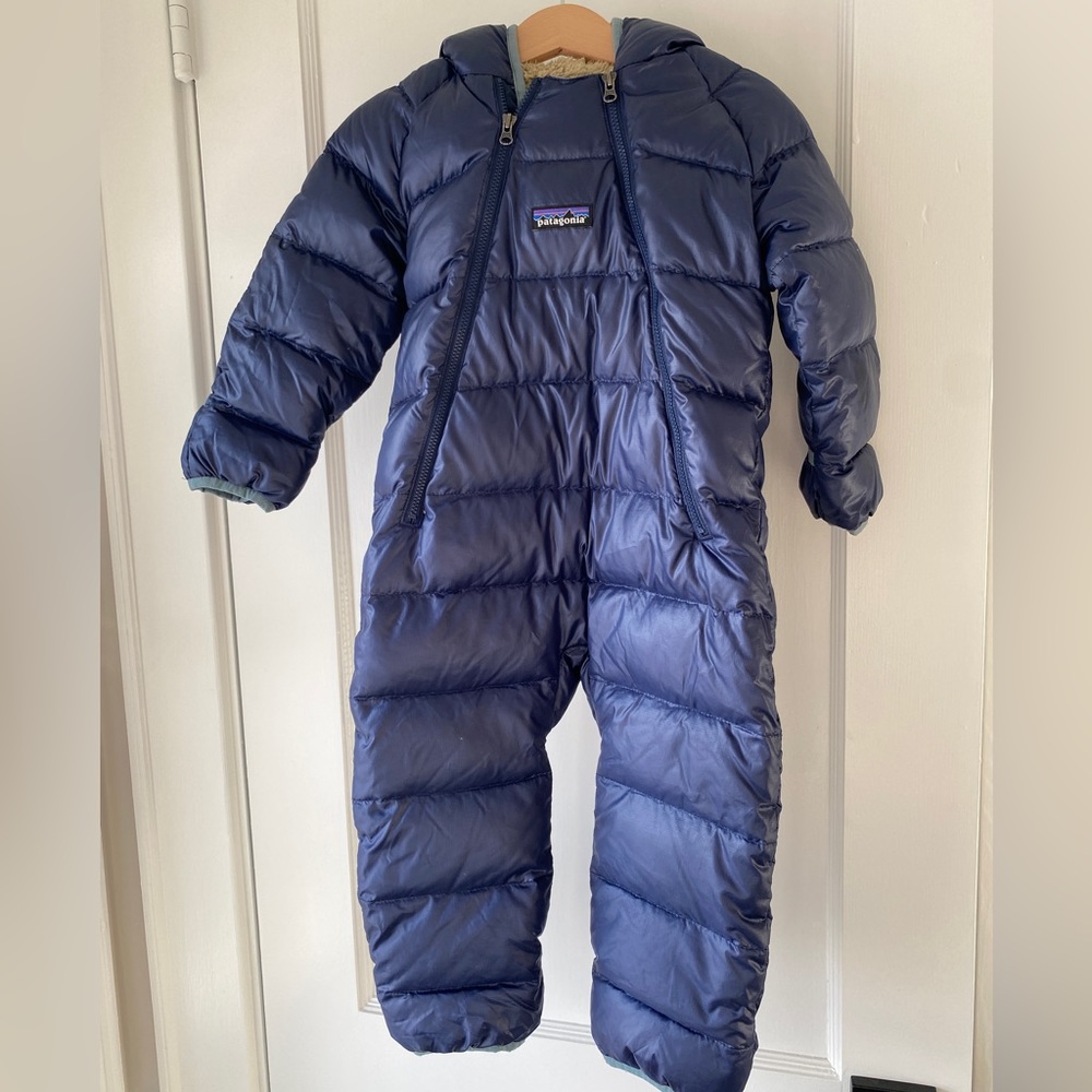 Patagonia Hi Loft Bunting- Navy 6-12 months